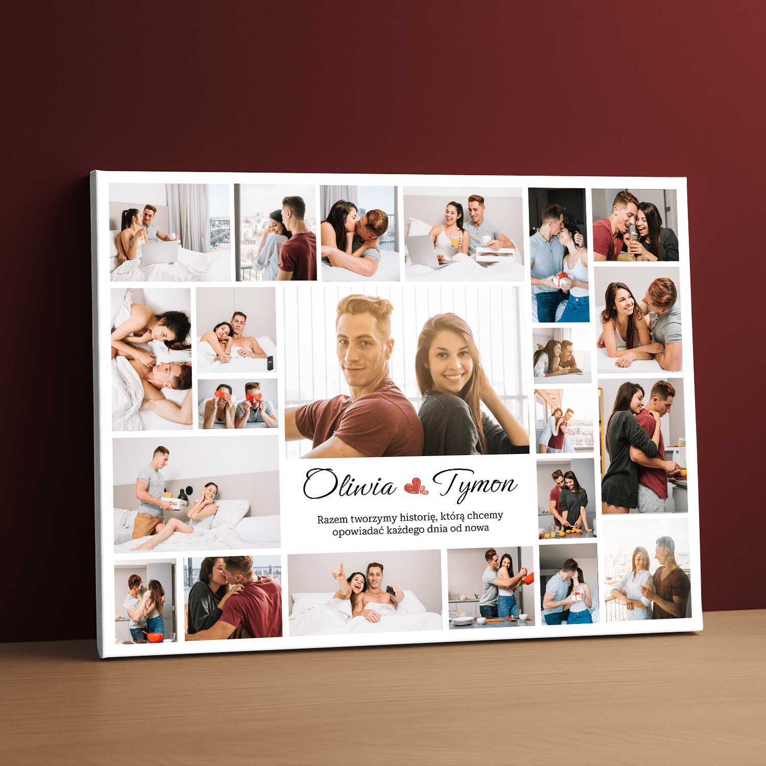 Razem tworzymy historię - personalizowany druk na płótnie - Emmygift.pl