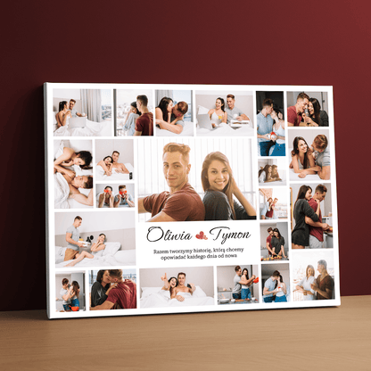 Razem tworzymy historię - personalizowany druk na płótnie - Emmygift.pl