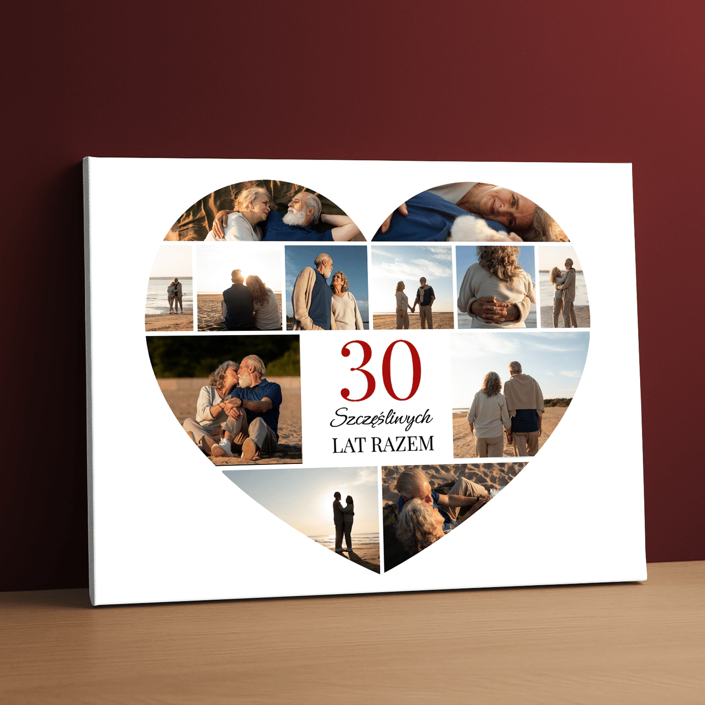 30 szczęśliwych lat - personalizowany druk na płótnie - Emmygift.pl