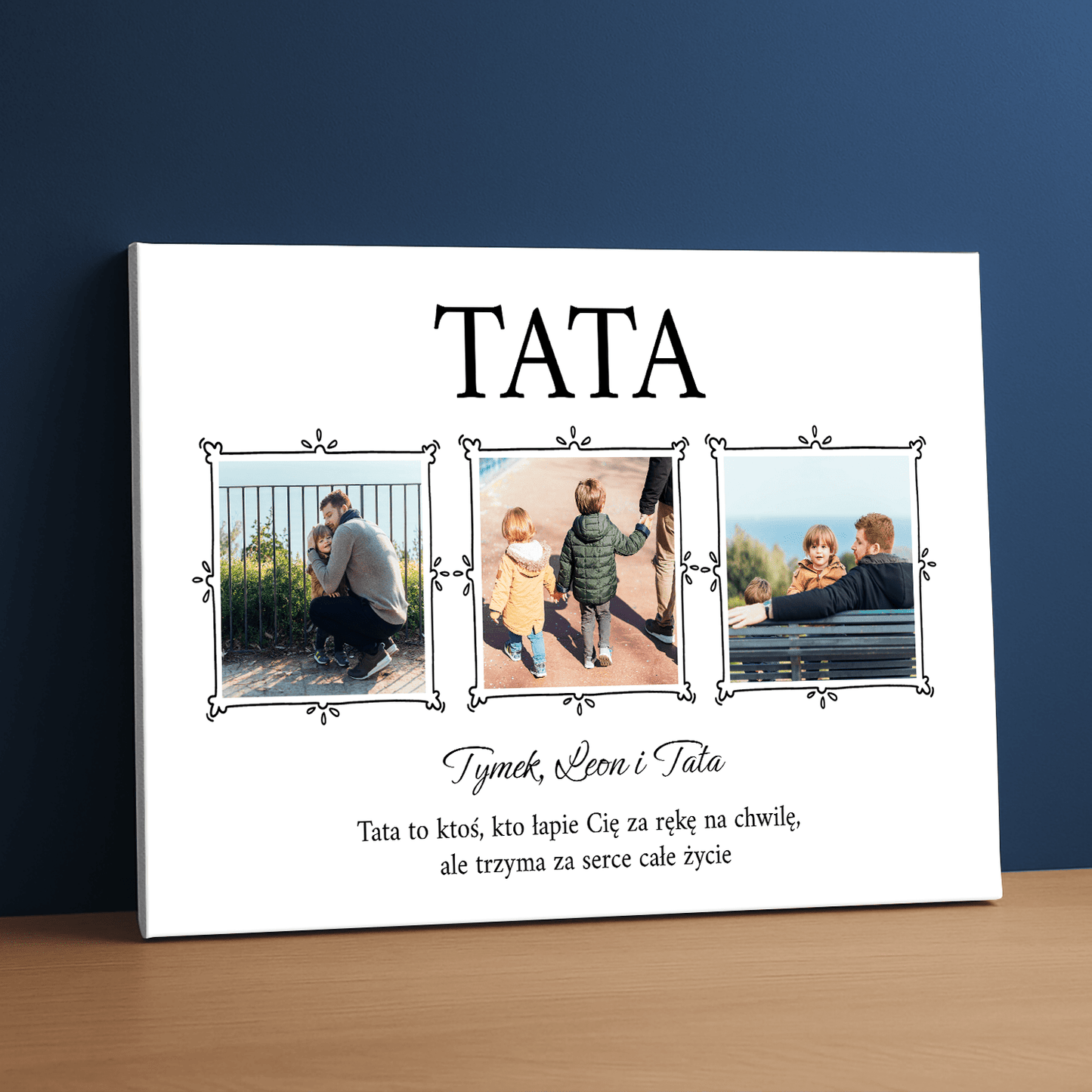 Tata to ktoś wyjątkowy - personalizowany druk na płótnie - Emmygift.pl