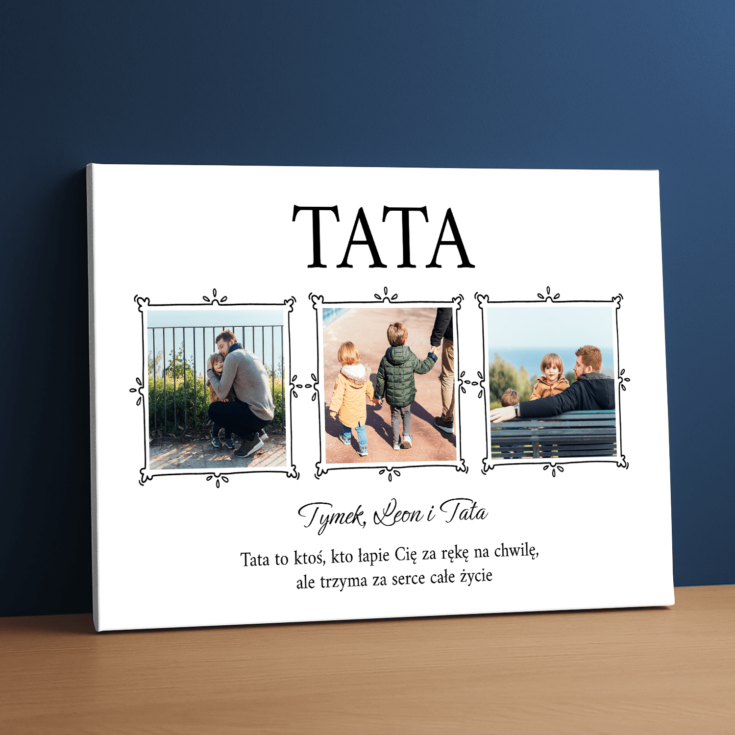Tata to ktoś wyjątkowy - personalizowany druk na płótnie - Emmygift.pl
