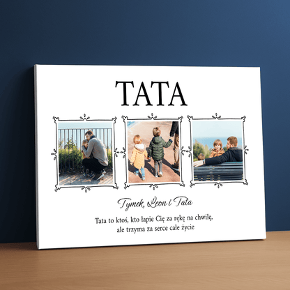 Tata to ktoś wyjątkowy - personalizowany druk na płótnie - Emmygift.pl