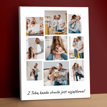Każda chwila z tatą - personalizowany druk na płótnie - Emmygift.pl