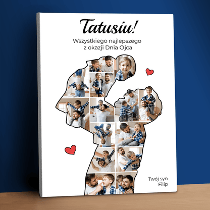 Życzenia na Dzień Ojca - personalizowany druk na płótnie - Emmygift.pl