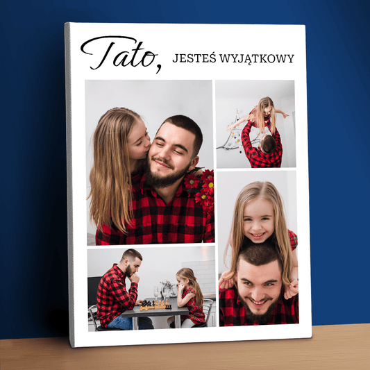 Tato, jesteś wyjątkowy - personalizowany druk na płótnie - Emmygift.pl