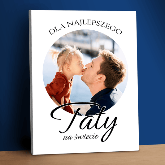 Dla najlepszego taty na świecie - personalizowany druk na płótnie - Emmygift.pl