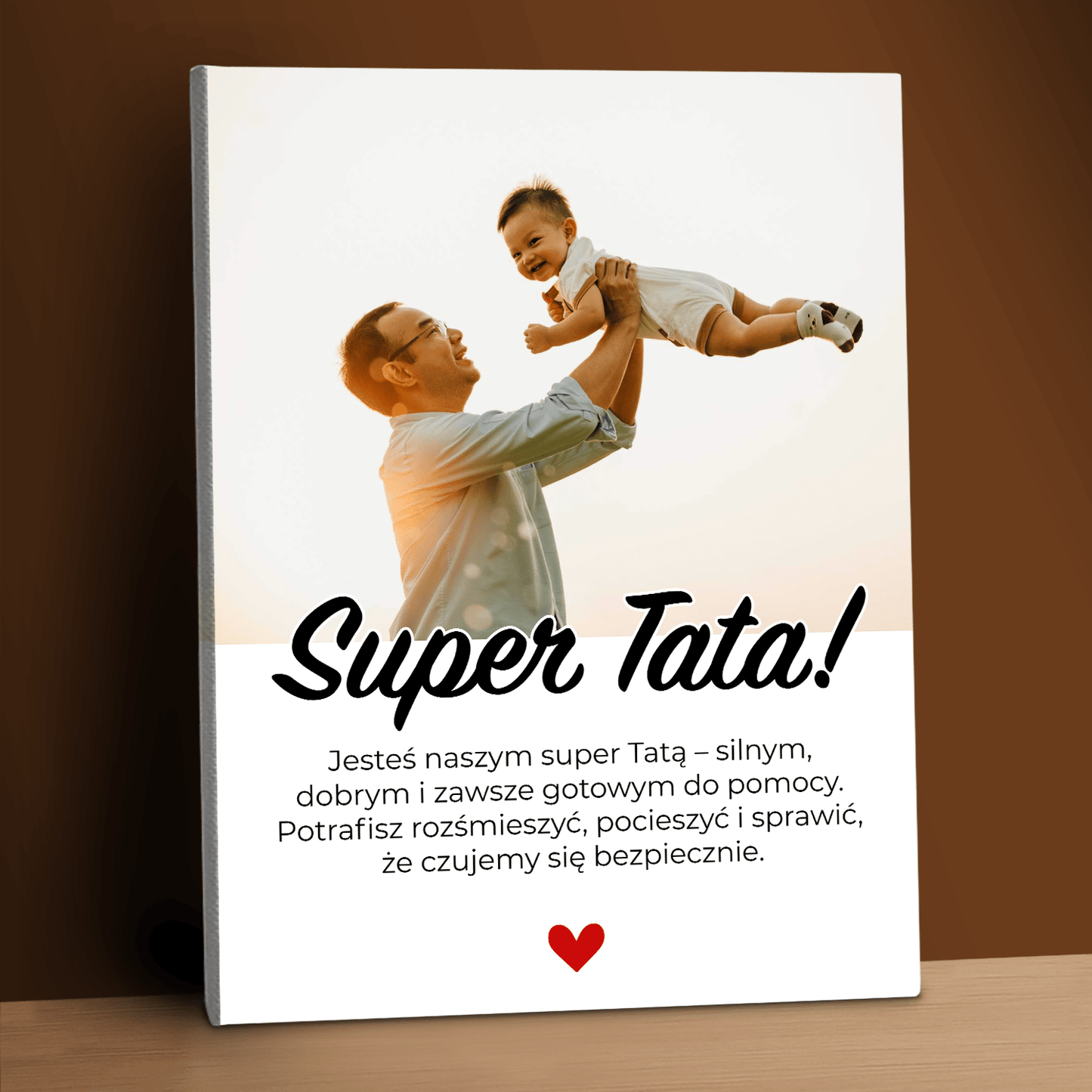 Super Tata! - personalizowany druk na płótnie - Emmygift.pl