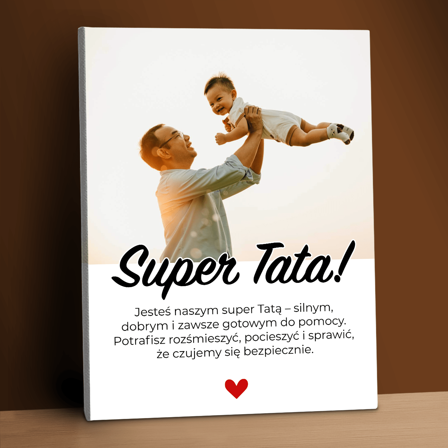 Super Tata! - personalizowany druk na płótnie - Emmygift.pl