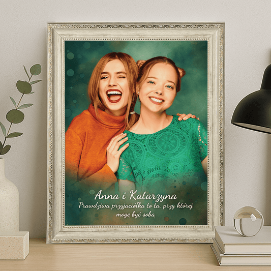 Prawdziwa przyjaciółka - personalizowany obraz na płótnie dla przyjaciółki - Emmygift.pl