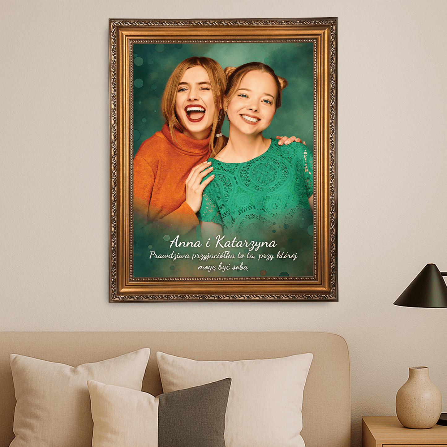 Prawdziwa przyjaciółka - personalizowany obraz na płótnie dla przyjaciółki - Emmygift.pl