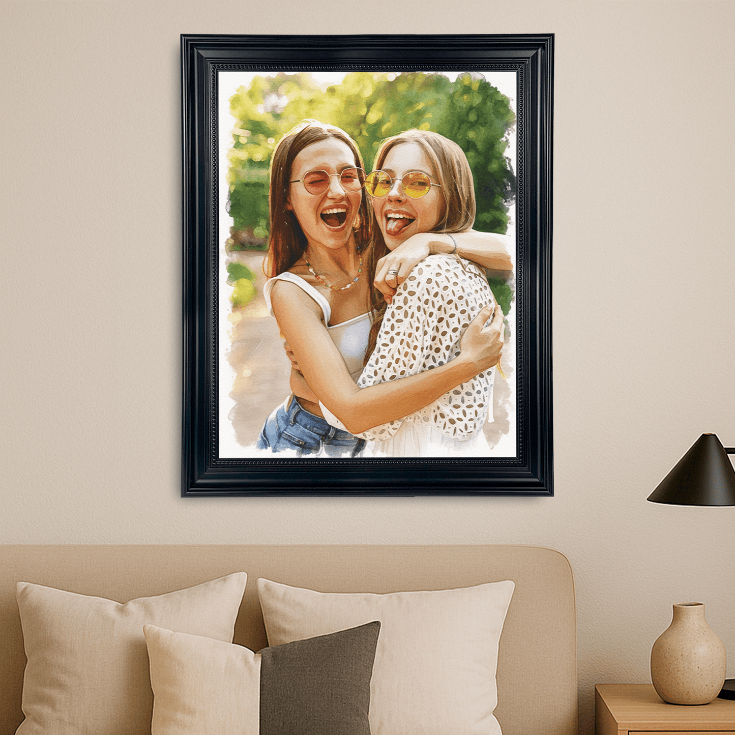 Przyjaciółki zawsze razem - portret na płótnie dla przyjaciółki - Emmygift.pl