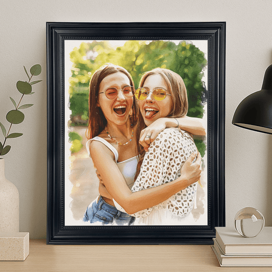 Przyjaciółki zawsze razem - portret na płótnie dla przyjaciółki - Emmygift.pl