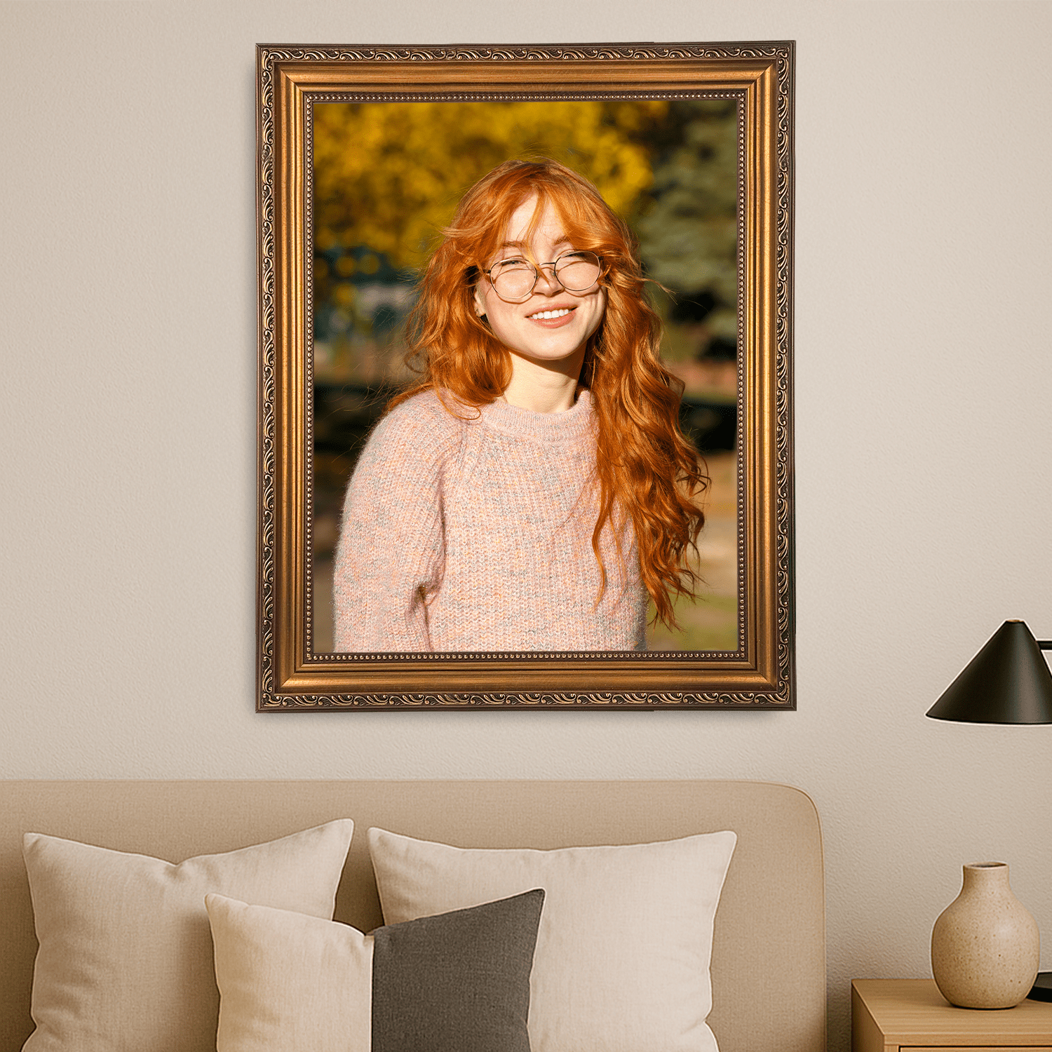 Realistyczny portret dziewczyny - personalizowany obraz na płótnie dla niej - Emmygift.pl