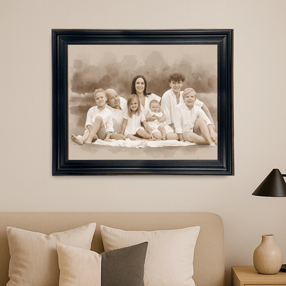Rodzina w kadrze - portret na płótnie dla rodziców - Emmygift.pl