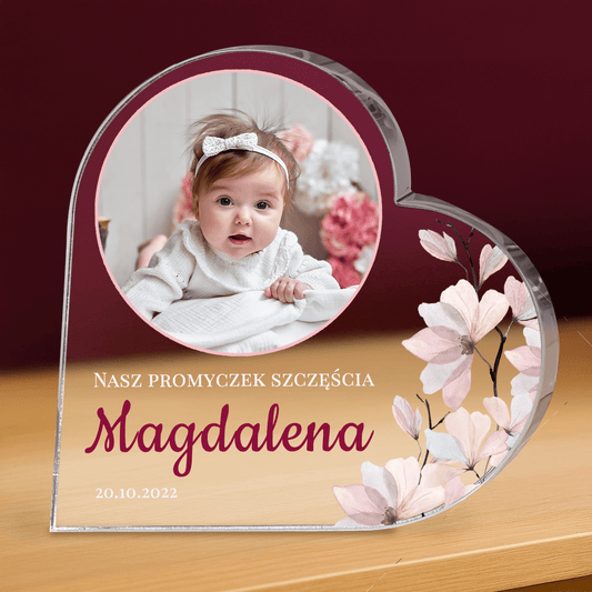 Promyczek szczęścia - personalizowane serce z nadrukiem - Emmygift.pl