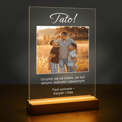 Tato! - druk na szkle akrylowym dla taty - Emmygift.pl