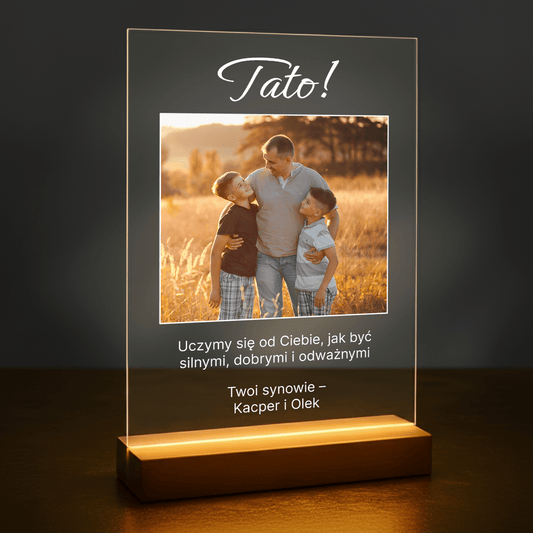 Tato! - druk na szkle akrylowym dla taty - Emmygift.pl