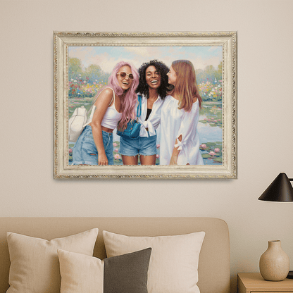 Trzy najlepsze przyjaciółki - portret na płótnie dla przyjaciółki - Emmygift.pl