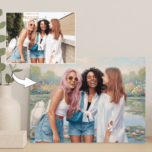 Trzy najlepsze przyjaciółki - portret na płótnie dla przyjaciółki - Emmygift.pl