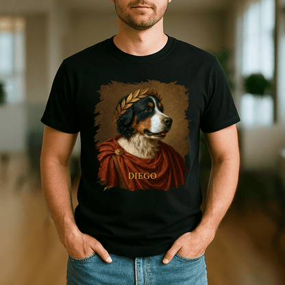 Twój pies jako Juliusz Cezar - koszulka męska z nadrukiem dla miłośnika psów - Emmygift.pl