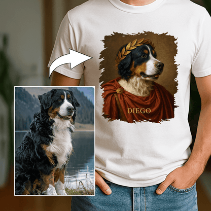 Twój pies jako Juliusz Cezar - koszulka męska z nadrukiem dla miłośnika psów - Emmygift.pl