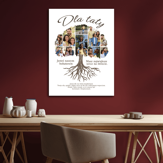 Drzewo fotokolaż - personalizowany druk na płótnie - Emmygift.pl