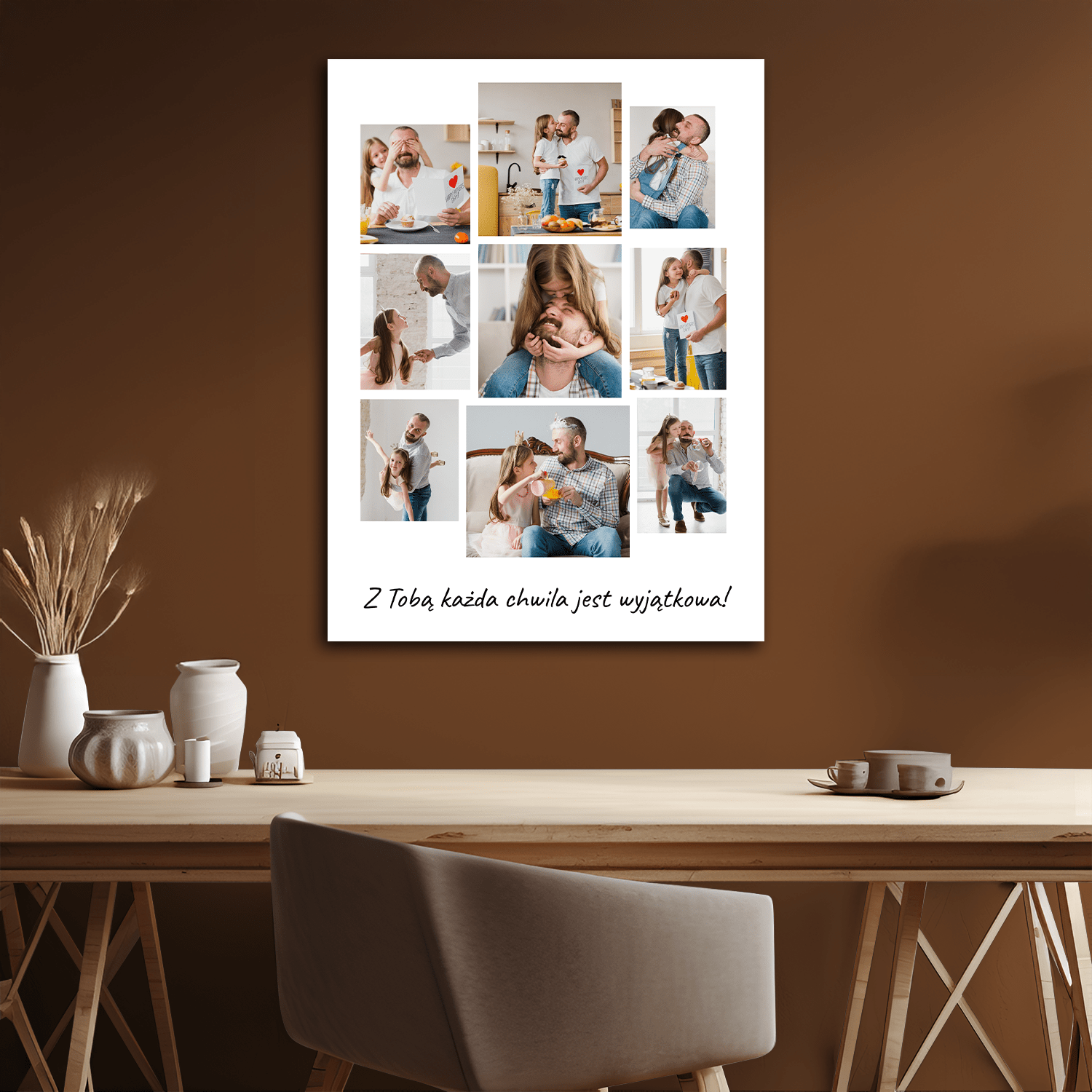 Każda chwila z tatą - personalizowany druk na płótnie - Emmygift.pl