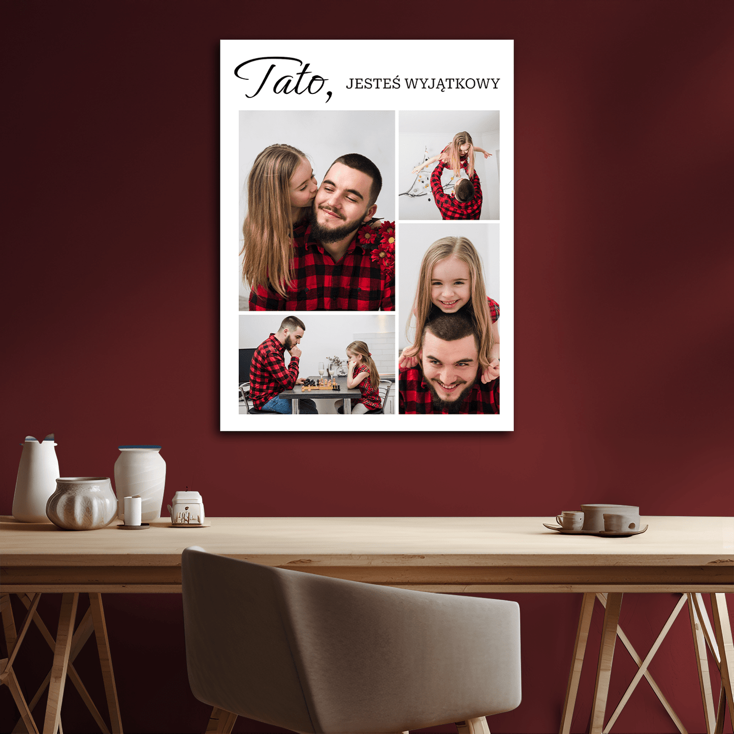 Tato, jesteś wyjątkowy - personalizowany druk na płótnie - Emmygift.pl