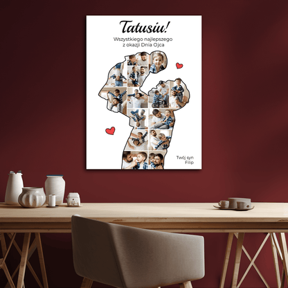 Życzenia na Dzień Ojca - personalizowany druk na płótnie - Emmygift.pl