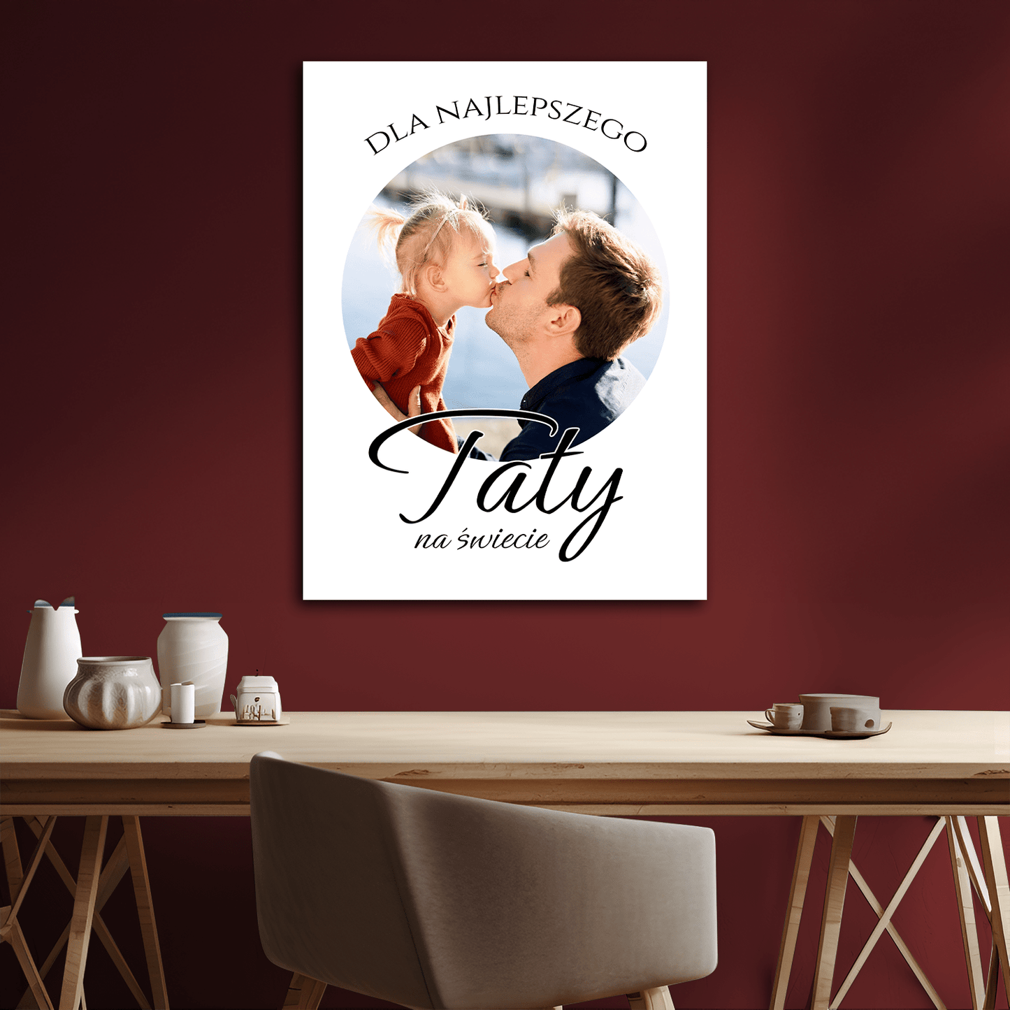 Dla najlepszego taty na świecie - personalizowany druk na płótnie - Emmygift.pl