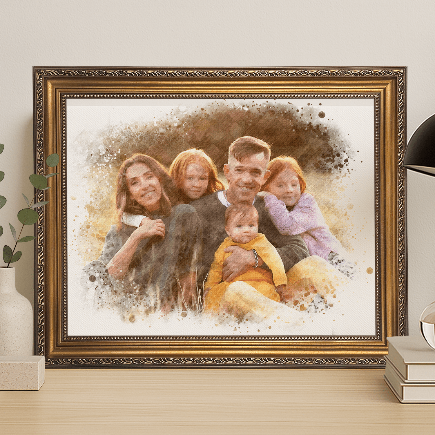 Wasza rodzinna chwila - portret na płótnie dla rodziców - Emmygift.pl