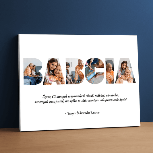 Wspaniałe chwile babci - kolaż na płótnie dla babci - Emmygift.pl