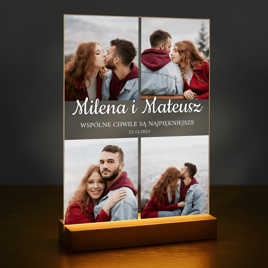 Wspólne chwile - druk na szkle akrylowym dla pary - Emmygift.pl