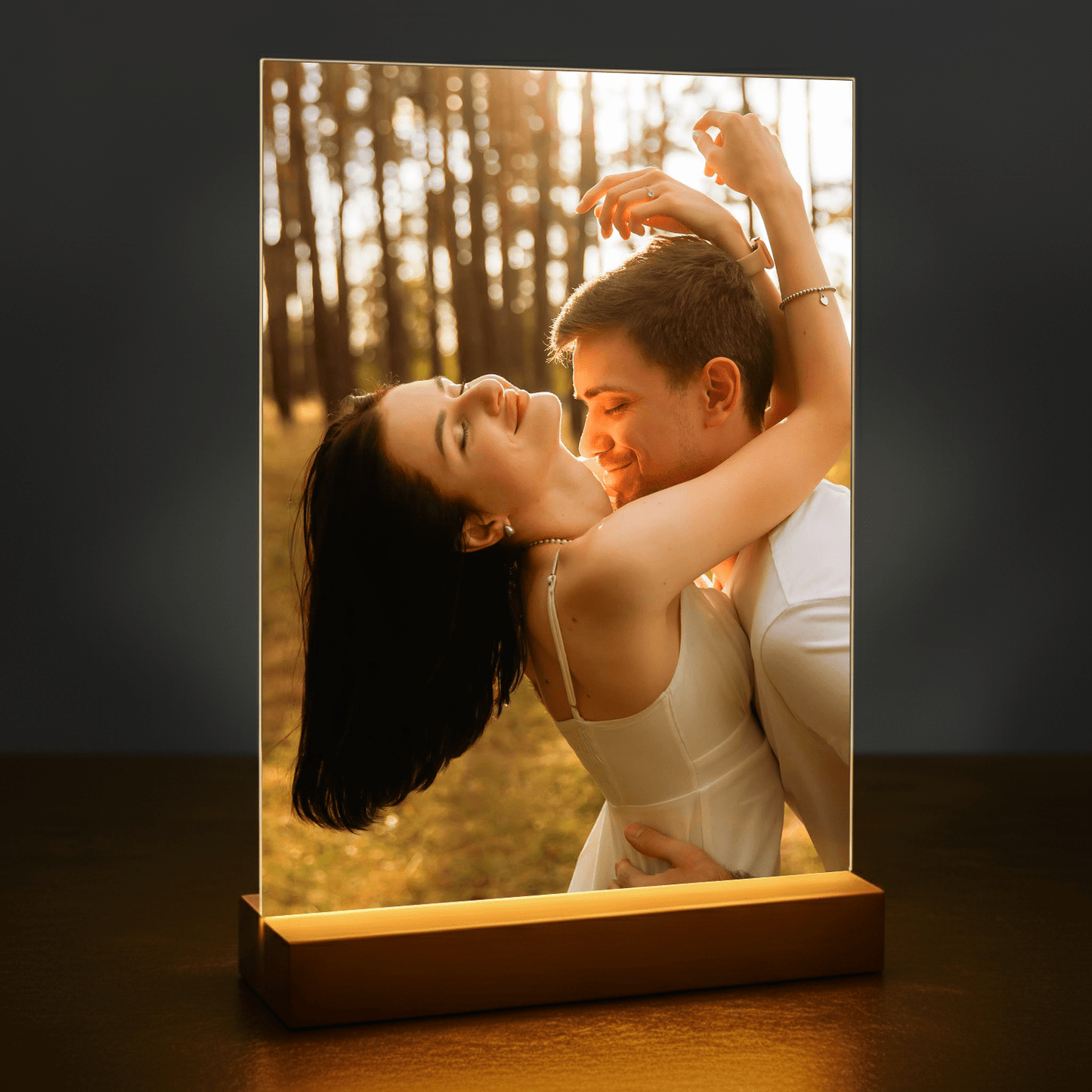 Wspólne zdjęcie zakochanych - druk na szkle akrylowym dla pary - Emmygift.pl