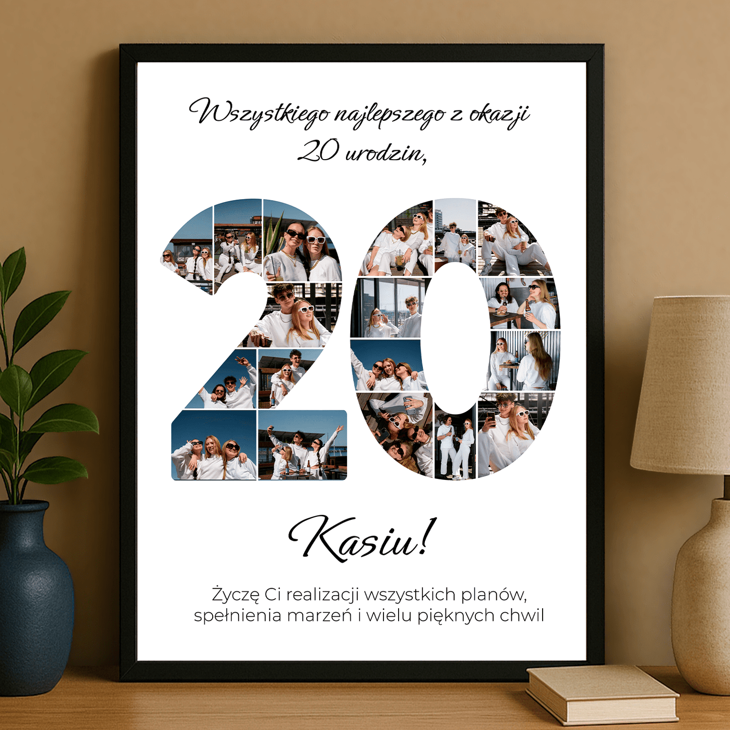 Wszystkiego najlepszego na 20 urodziny - personalizowany plakat dla niej - Emmygift.pl