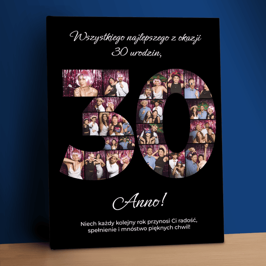 Wszystkiego najlepszego na 30. - personalizowany plakat dla przyjaciółki - Emmygift.pl