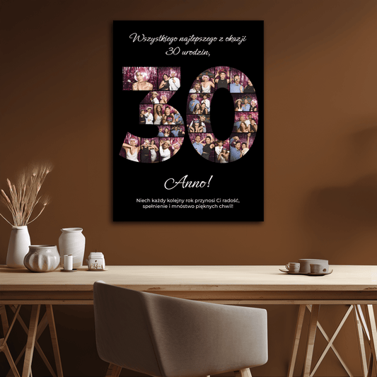 Wszystkiego najlepszego na 30. - personalizowany plakat dla przyjaciółki - Emmygift.pl