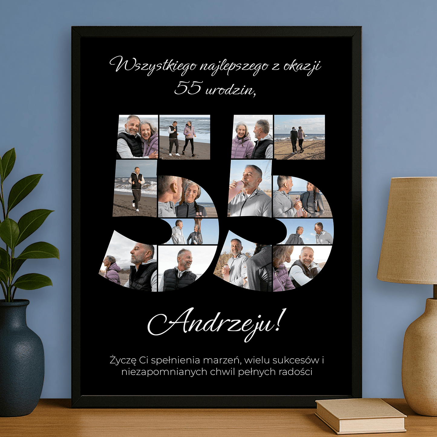 Wyjątkowe 55 urodziny - personalizowany plakat dla meżczyzny - Emmygift.pl