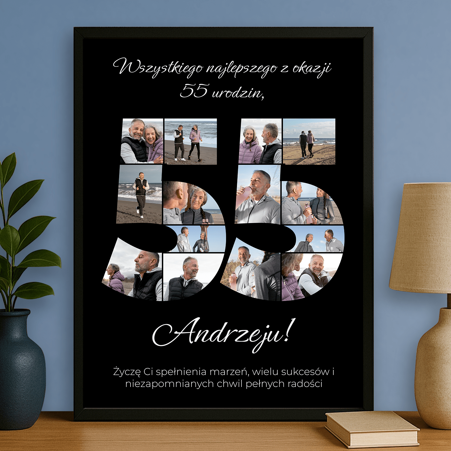 Wyjątkowe 55 urodziny - personalizowany plakat dla meżczyzny - Emmygift.pl