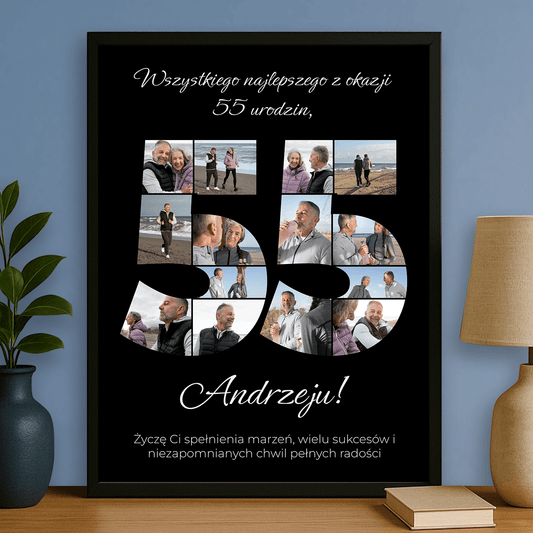 Wyjątkowe 55 urodziny - personalizowany plakat dla meżczyzny - Emmygift.pl