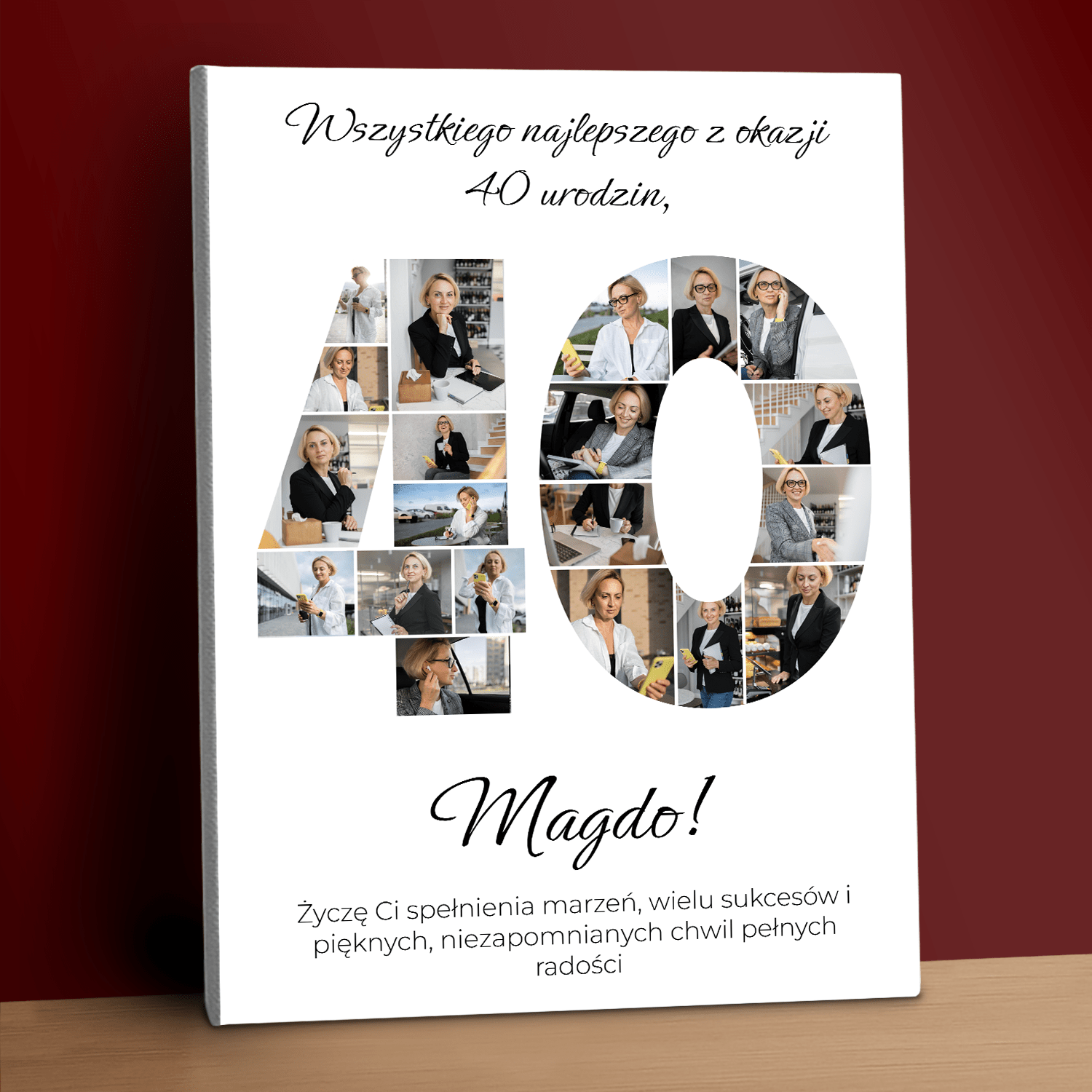 Wyjątkowy personalizowany prezent – kolaż zdjęć na 40 urodzin dla niej - Emmygift.pl