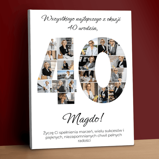 Wyjątkowy personalizowany prezent – kolaż zdjęć na 40 urodzin dla niej - Emmygift.pl
