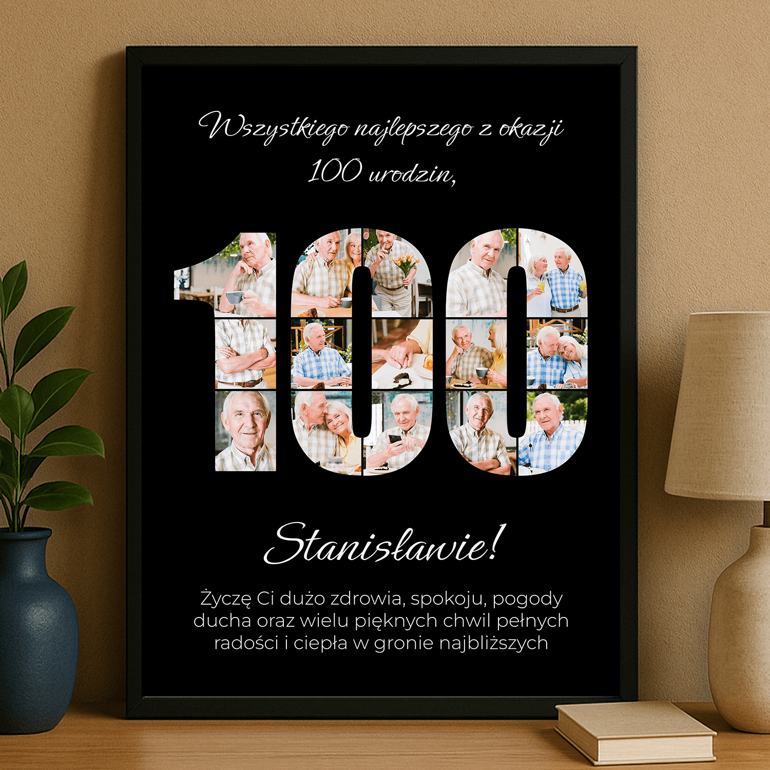 Wyjątkowy plakat na 100 urodziny – prezent personalizowany dla mężczyzny - Emmygift.pl