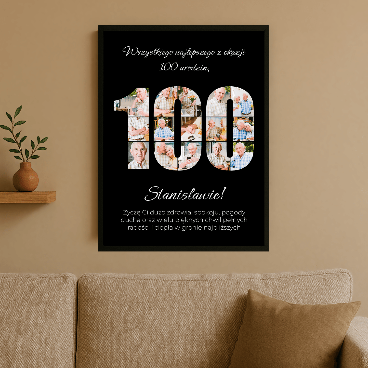 Wyjątkowy plakat na 100 urodziny – prezent personalizowany dla mężczyzny - Emmygift.pl