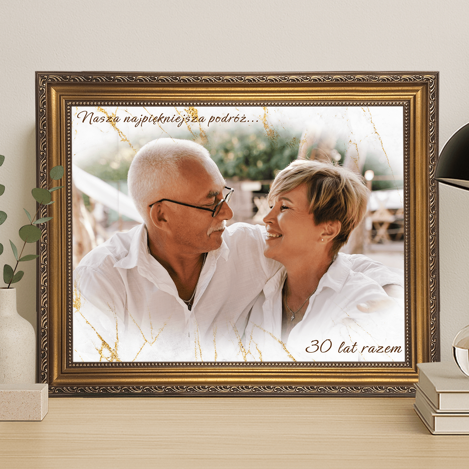 Z okazji 30 rocznicy - portret na płótnie dla pary - Emmygift.pl