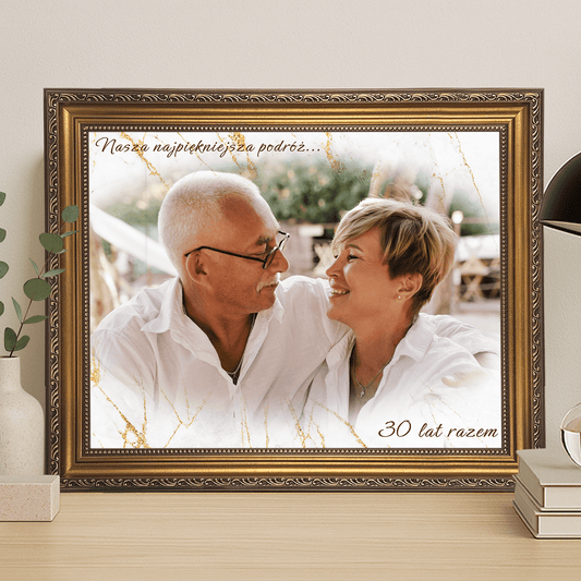 Z okazji 30 rocznicy - portret na płótnie dla pary - Emmygift.pl