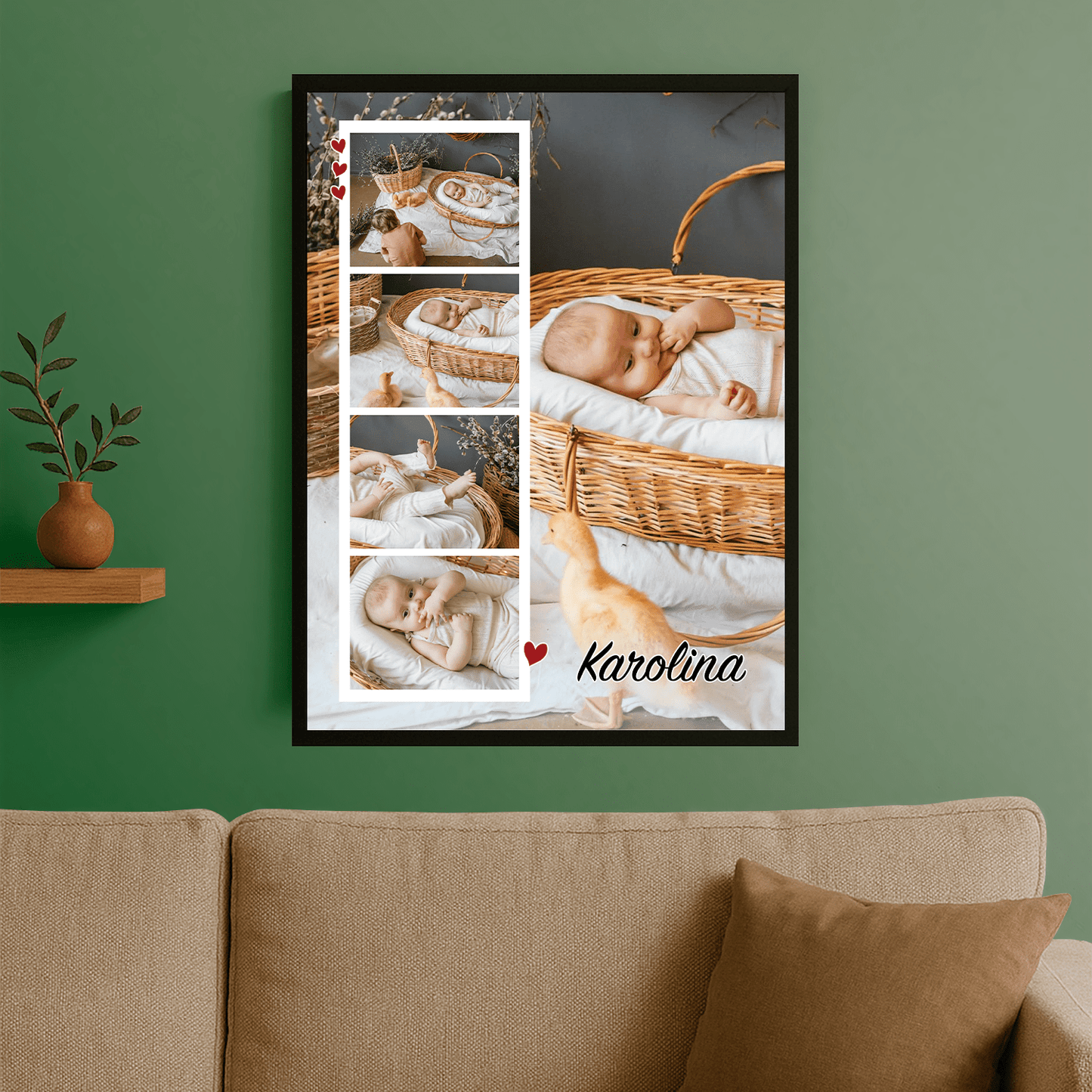 Z okazji narodzin dziecka - plakat personalizowany dla rodziców - Emmygift.pl