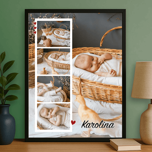 Z okazji narodzin dziecka - plakat personalizowany dla rodziców - Emmygift.pl