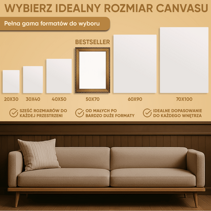 Zakochani zawsze razem - portret na płótnie dla pary - Emmygift.pl
