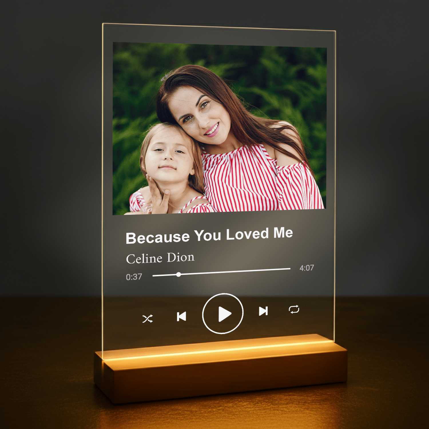 Zdjęcie mamy z piosenką - druk na szkle akrylowym dla mamy - Emmygift.pl